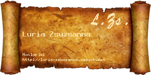 Luria Zsuzsanna névjegykártya
